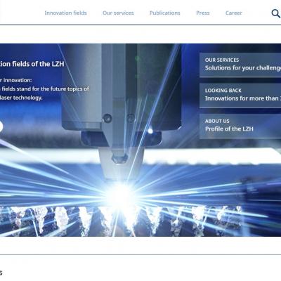 Screenshot of LZH webseite after redesign