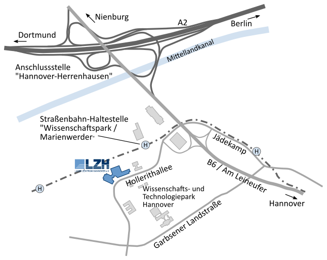 Anfahrt zum LZH