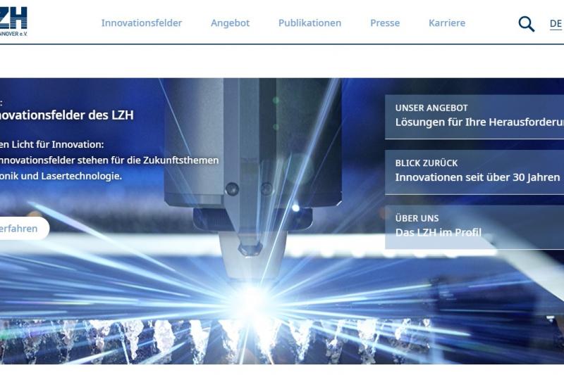 Screenshot der neuen LZH-Webseite