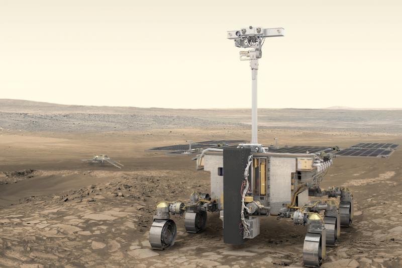 Small laser on a long journey. The laser developed by the LZH will be used in the ExoMars 2020 mission's rover to search for life on Mars. (Graphic: ESA)
