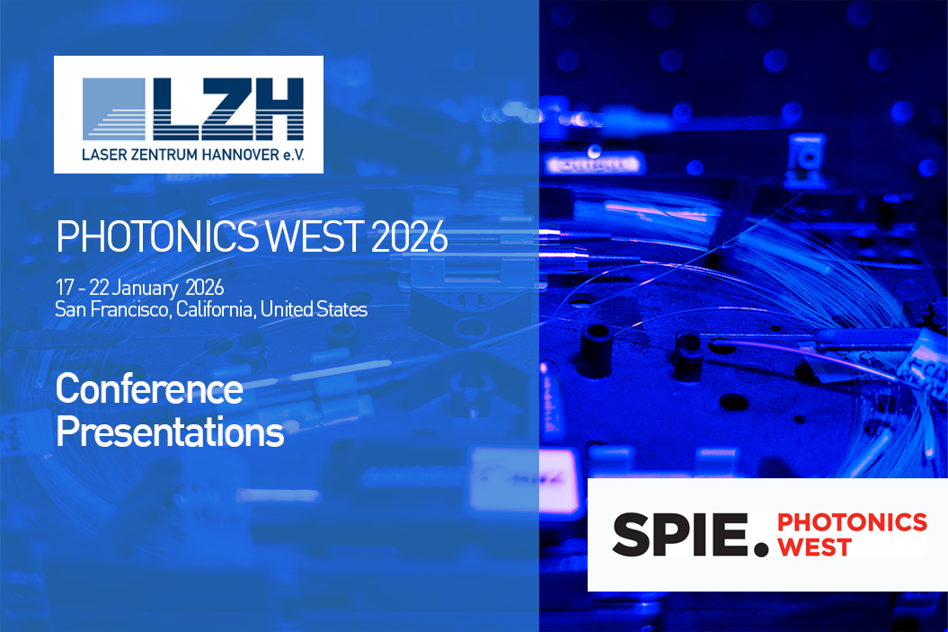 Laseraufbau mit Informationen zur Messe.